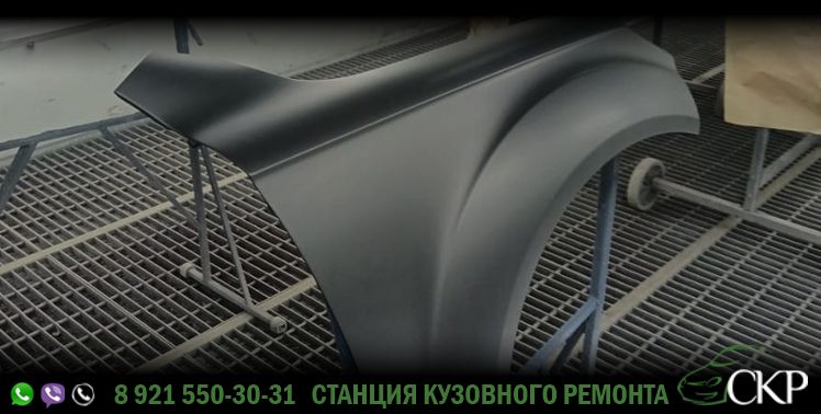 Целиковая окраска автомобиля Ауди Ку7 (Audi Q7) в СПб в автосервисе СКР.